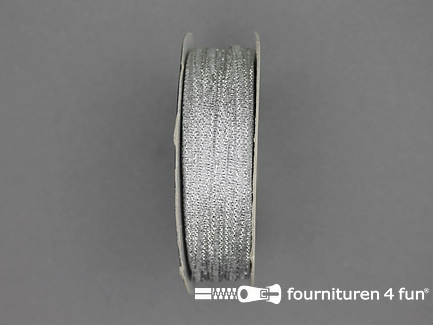 Rol 50 meter zilver lint - 3mm 