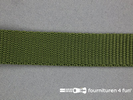 Rol 30 meter parachute band - 20mm - leger groen