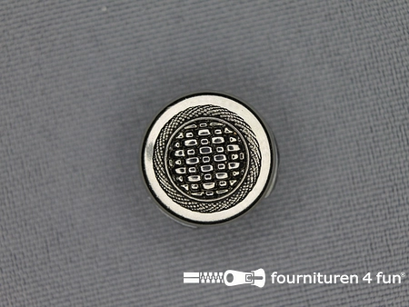 Chroom knoop 15mm relief