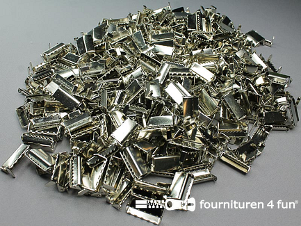 RESTPARTIJ - Ruim 300 stuks bretelversteller 25mm chroom - B-KEUZE