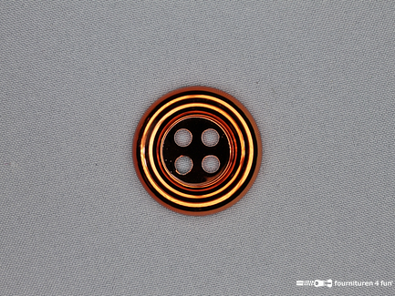 Clownsknoop - metallic - 38mm - koper oranje goud