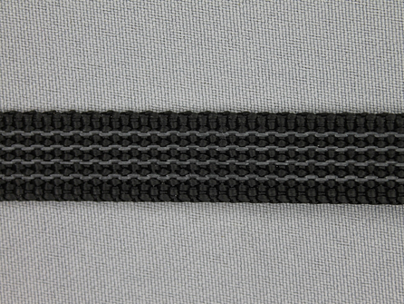Rubber halsband 15mm zwart