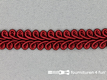 Kaart 50 meter viscose galon 11mm bordeaux