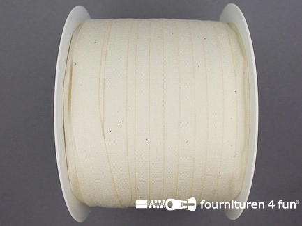 Rol 100 meter katoenen keperband - 14mm - ecru