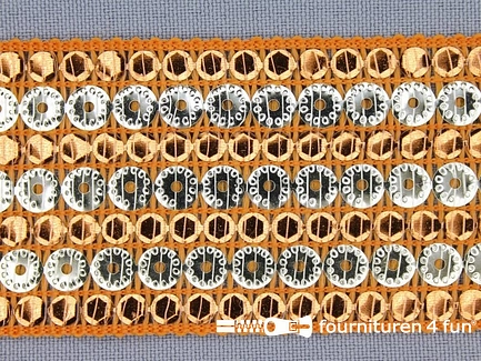 Kaart 20 meter party band 43mm oranje