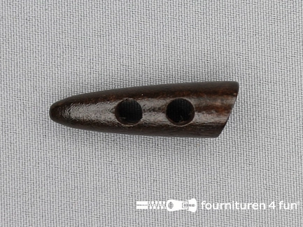 Houtje touwtje knoop 40mm donker hout