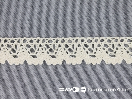 COUPON 7,9 meter (3 stukken, 2,9 + 1 + 4 meter) Ibiza broderie 16mm ecru