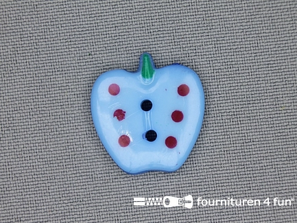 Kinder knoop 21x22mm appel - licht blauw