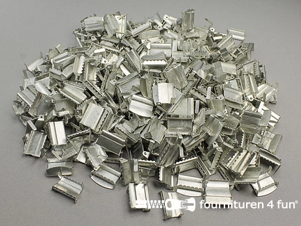 RESTPARTIJ - Ruim 350 stuks bretelversteller 20mm mat zilver - B-KEUZE