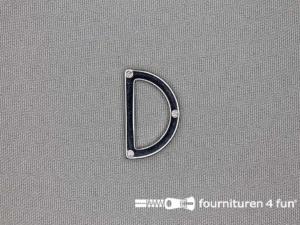 Platte D-ring - 18mm - chroom 