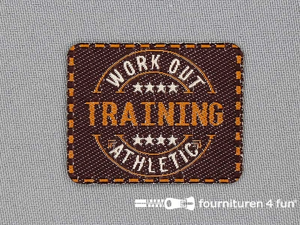 Stoere applicatie 44x35mm Work Out - Training