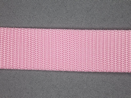 Rol 30 meter parachute band 25mm roze