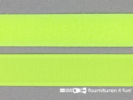 Klittenband - 20mm - neon geel