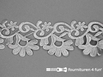 Zilver applicatie band 60mm - per meter 