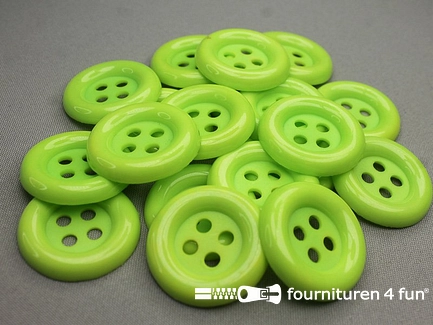RESTANT 19 stuks - Clownsknoop 38mm lime groen - B-keuze