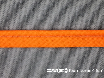 Katoenen paspelband 10mm neon oranje
