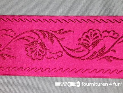 Floral lint 48mm fuchsia roze