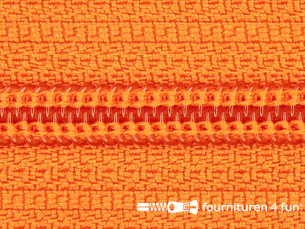 Deelbare spiraal rits nylon 5mm oranje