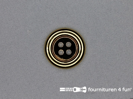 Clownsknoop - metallic - 38mm - donker goud