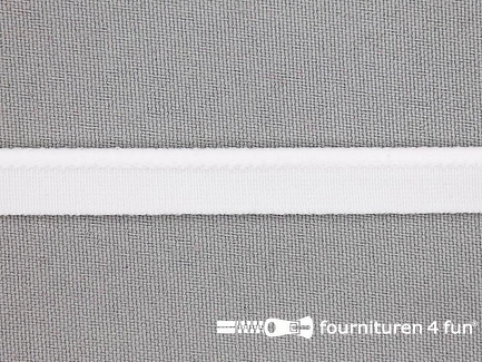Elastisch paspelband - 10mm - wit
