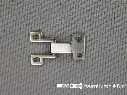 Haken en ogen 20x12mm zilver