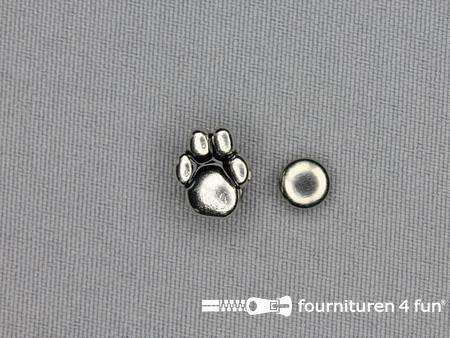 Spikes pootje 10x12mm zilver 