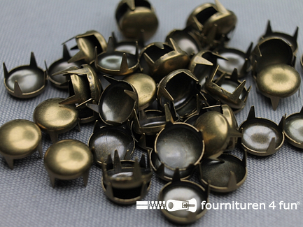 RESTANT 49 stuks Studs 10mm bol rond brons