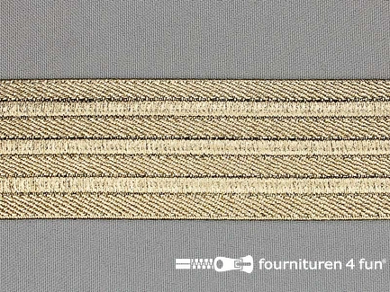Gekleurd elastiek 38mm goud - zwart
