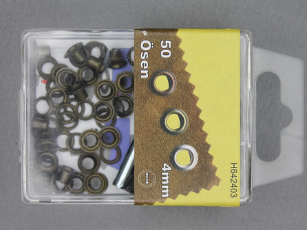 Ringen en schijven 4mm geel brons 50 stuks