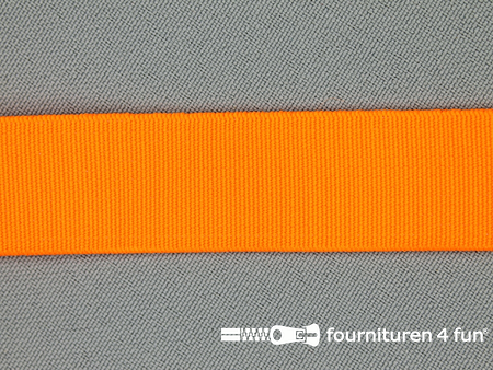 Rol 25 meter gekleurd soepel elastiek 20mm neon oranje