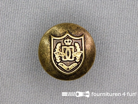 Bronzen knoop 18mm wapen