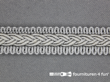 COUPON 25 meter Viscose galon 13mm licht grijs