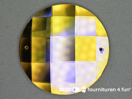 Strass steen rond 60mm geel - geolied