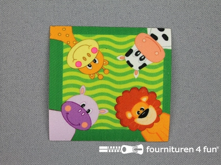 Kids applicatie 58x58mm diertjes