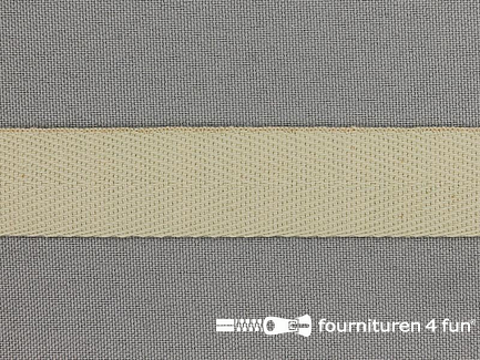 Rol 50 meter Luxe keperband - 20mm - zand beige