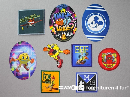 Collectie strijkapplicaties - 9 delige set - opstrijkbare patches