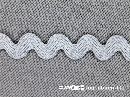 Zigzag band 11mm licht grijs