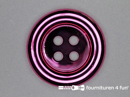 Clownsknoop - metallic - 72mm - fuchsia rood