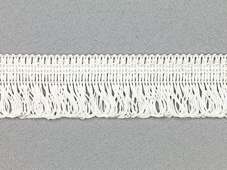 Viscose franje 30mm wit