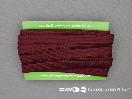Gekleurd soepel elastiek - per 4 meter - 10mm - bordeaux