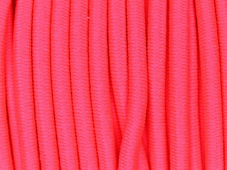 Rol 50 meter elastisch koord ca. 3mm neon roze