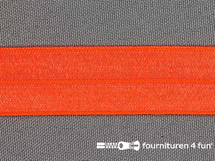 Elastische biasband 20mm neon oranje