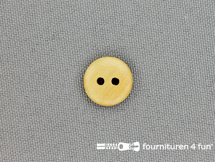 Houten knoop 12mm glad - licht hout