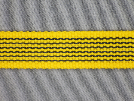 Rubber halsband 20mm geel