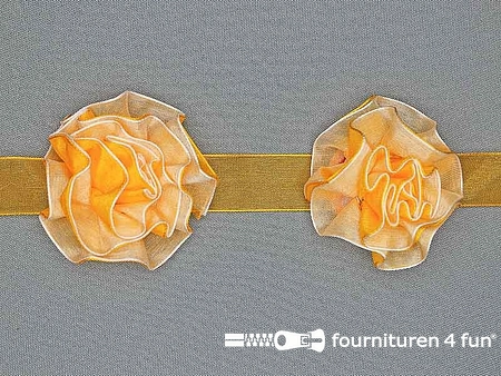 Bloemenkant 3D - 60mm - geel