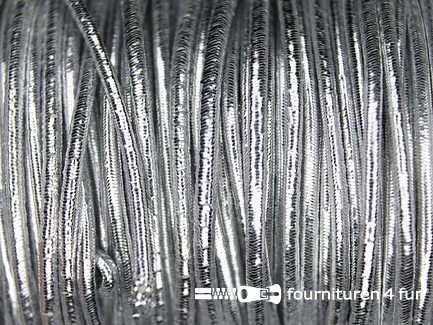 Elastisch koord - 2mm - zilver