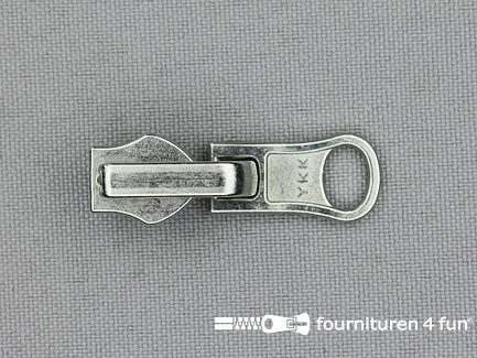 Ritsschuiver - omkeerschuiver voor spiraalrits - "k" spiraal - YKK - 5CN DUA C5 - zilver