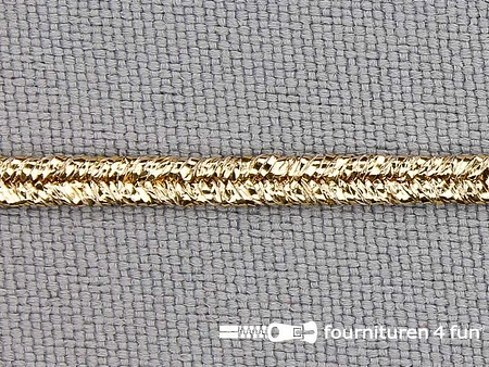 Kaart 50 meter soutache koord - 3mm - glans brocaat goud 