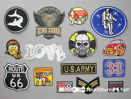 Collectie strijkapplicaties - 15 delige set - opstrijkbare patches