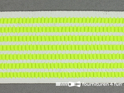 Gekleurd elastiek 56mm ruche neon geel